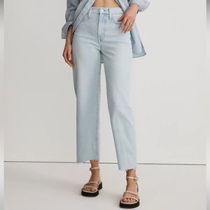 Madewell NWT “The Perfect Vintage” Wide Leg Crop Jeans Size 31 High Rise